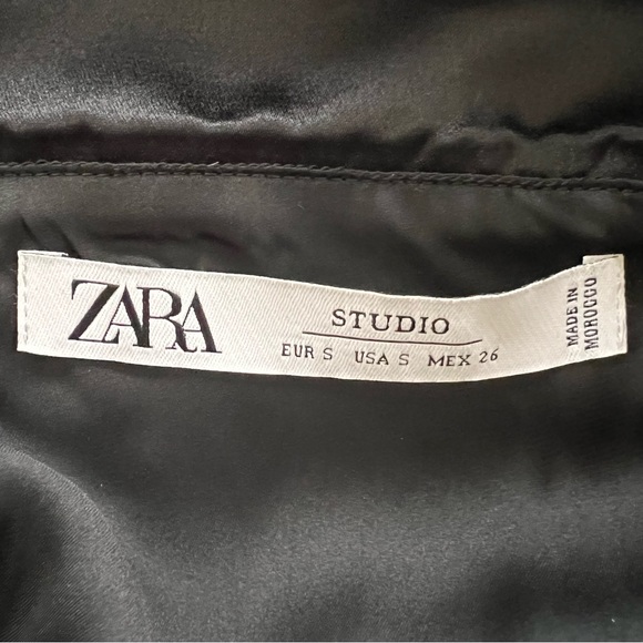 Zara Studio Black Halter Midi Dress Tuxedo Backless Size S W/flaw - Picture 7 of 10